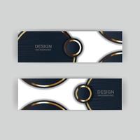 design de banner de ouro com luxo de ouro de estilo moderno minimalista vetor