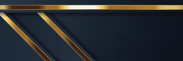 design de banner de ouro com luxo de ouro de estilo moderno minimalista vetor