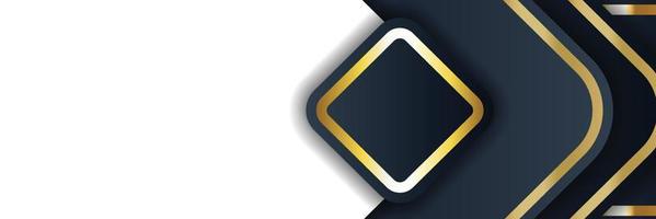 design de banner de ouro com luxo de ouro de estilo moderno minimalista vetor