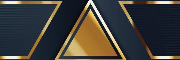 design de banner de ouro com luxo de ouro de estilo moderno minimalista vetor