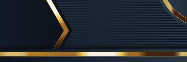 design de banner de ouro com luxo de ouro de estilo moderno minimalista vetor