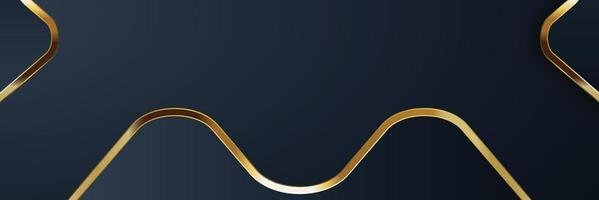 design de banner de ouro com luxo de ouro de estilo moderno minimalista vetor