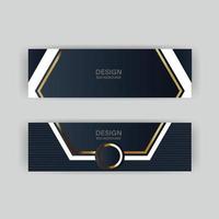 design de banner de ouro com luxo de ouro de estilo moderno minimalista vetor