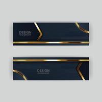 design de banner de ouro com luxo de ouro de estilo moderno minimalista vetor