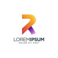 letra r design de logotipo colorido vetor