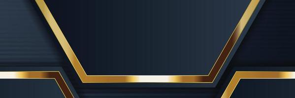 design de banner de ouro com luxo de ouro de estilo moderno minimalista vetor