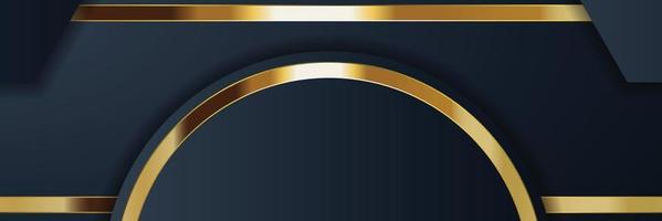 design de banner de ouro com luxo de ouro de estilo moderno minimalista vetor