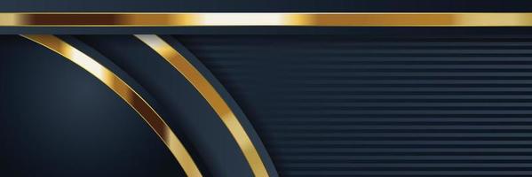 design de banner de ouro com luxo de ouro de estilo moderno minimalista vetor