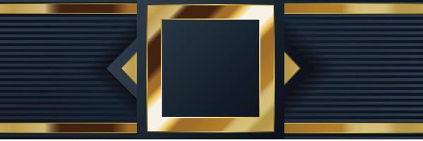 design de banner de ouro com luxo de ouro de estilo moderno minimalista vetor