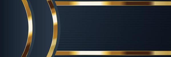 design de banner de ouro com luxo de ouro de estilo moderno minimalista vetor