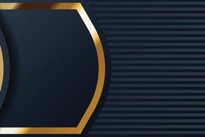 design de banner de ouro com luxo de ouro de estilo moderno minimalista vetor