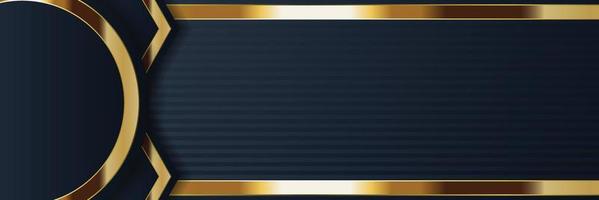 design de banner de ouro com luxo de ouro de estilo moderno minimalista vetor