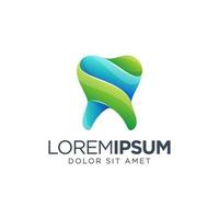 design de logotipo dental colorido vetor