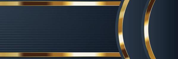 design de banner de ouro com luxo de ouro de estilo moderno minimalista vetor