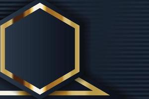 design de banner de ouro com luxo de ouro de estilo moderno minimalista vetor