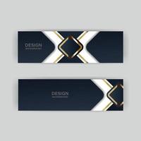 design de banner de ouro com luxo de ouro de estilo moderno minimalista vetor