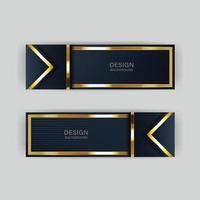 design de banner de ouro com luxo de ouro de estilo moderno minimalista vetor