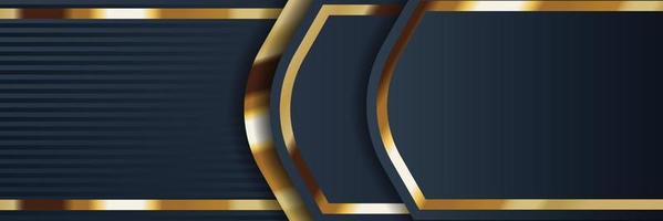 design de banner de ouro com luxo de ouro de estilo moderno minimalista vetor