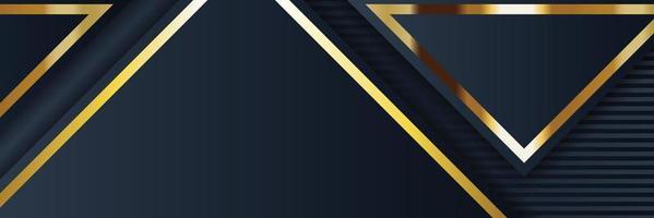 design de banner de ouro com luxo de ouro de estilo moderno minimalista vetor