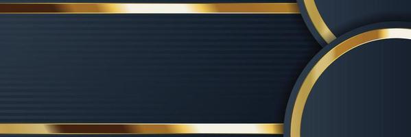 design de banner de ouro com luxo de ouro de estilo moderno minimalista vetor