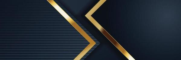 design de banner de ouro com luxo de ouro de estilo moderno minimalista vetor