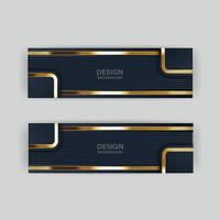 design de banner de ouro com luxo de ouro de estilo moderno minimalista vetor