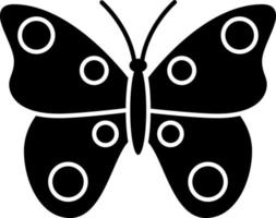 vetor de ícone de glifo de inseto borboleta