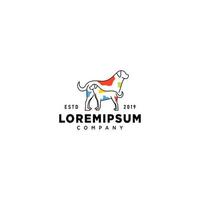 logotipo de cuidados com animais de estimação com estilo monoline vetor