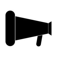 alto-falante alto ou ícone de megafone cor preta ilustração vetorial imagem estilo plano vetor