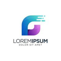 letra g design de logotipo colorido vetor