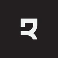 logotipo do monograma da letra inicial r. vetor