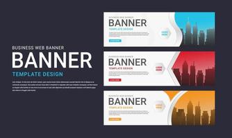 modelo de banners web com elementos diagonais para uma foto. design universal para negócios de publicidade, viagens, alimentos e outros vetor