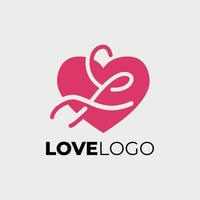 modelo de design de logotipo de amor vetor