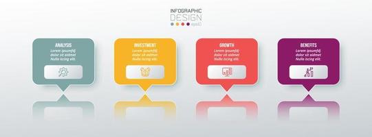 infográfico modelo conceito de negócio com opção. vetor