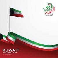 celebração da bandeira do dia nacional de Kuwait vetor