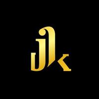 modelo de logotipo de vetor de monograma de letras iniciais jk