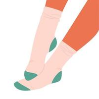 ilustração de pés femininos em meias vetor