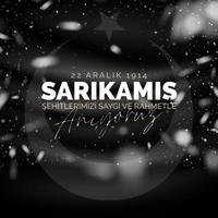 22 de dezembro comemoração dos sarikamis. respeitar e comemorar. vetor