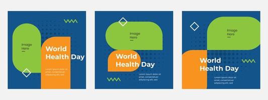 modelo banner dia mundial da saúde digital. adequado para design de campanha de mídia de conteúdo vetor