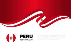 dia da independência do peru para celebração nacional em 28 de julho. vetor