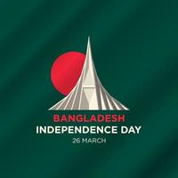 fundo do dia da independência de bangladesh. ilustração vetorial. vetor