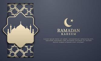 fundo de ramadan kareem com ilustração de mesquita. ilustração vetorial. vetor
