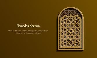 fundo de ramadan kareem com ornamento de linha clássica islâmica. ilustração vetorial. vetor