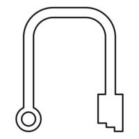 ícone de contorno de contorno de tubo de ramo ilustração vetorial de cor preta imagem de estilo simples vetor