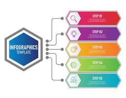 Modelo de infográficos de negócios vetor