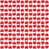 vetor - padrão sem emenda abstrato de corações vermelhos e bolinhas no fundo rosa claro. dia dos namorados, casamento. projeto plano. pode ser usado para impressão, papel, embrulho, origami, tecido.