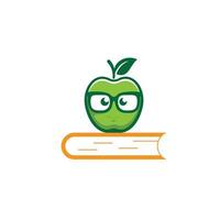 logotipo do professor de maçã vetor