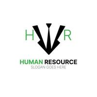 inspiração de design de logotipo de recursos humanos. ilustração vetorial vetor