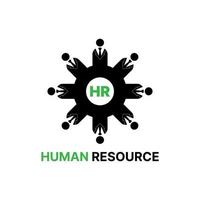 inspiração de design de logotipo de recursos humanos. ilustração vetorial vetor