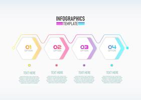 Etiqueta moderna de Infographic 3d do vetor, projeto do molde. Conceito de negócio, Infografia com opções de número 4. vetor